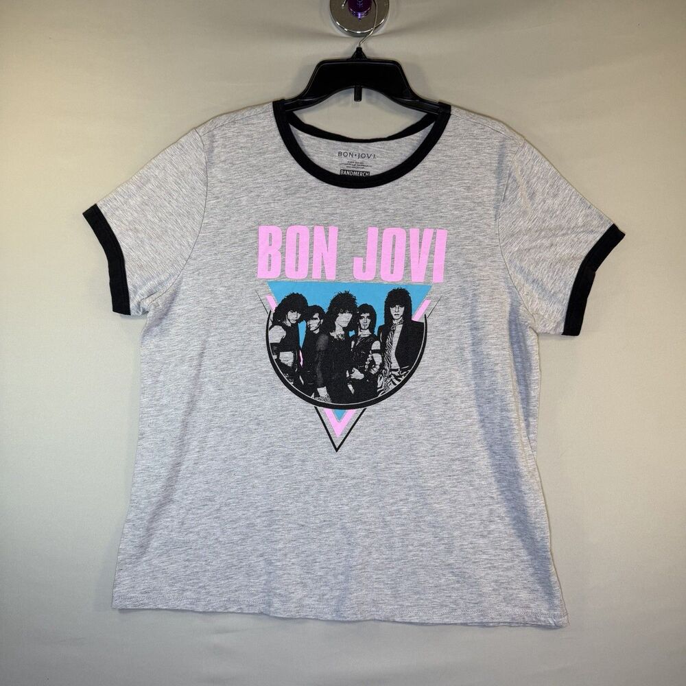 Bon Jovi Concert T-Shirt Band Concert Shirt Comfy Black Tee , XL, Unisex